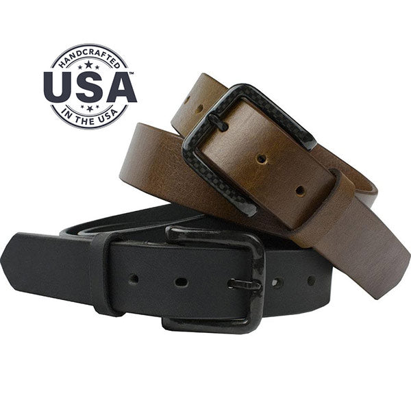 The Specialist Belt Set by Nickel Smart - Made in USA with genuine leather. 1⅜ inches (35 mm) width