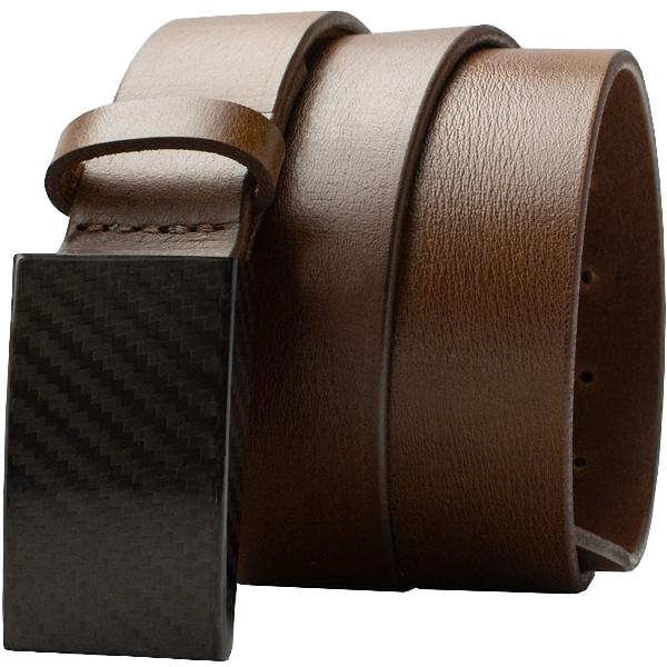 2.0 Brown Belt by Nickel Smart - carbonfiberbelts.com, Brown belt made with genuine leather 