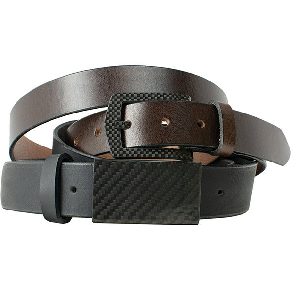 The Specialist Black Leather Belt | Carbon Fiber Belt | Lawyer Belt