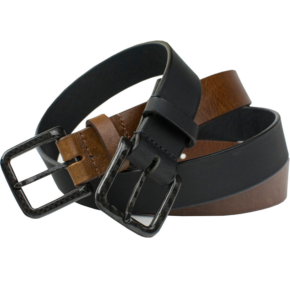 The Specialist Leather Belt Set, Nickel Smart - no nickel, metal free, hypoallergenic, TSA Friendly