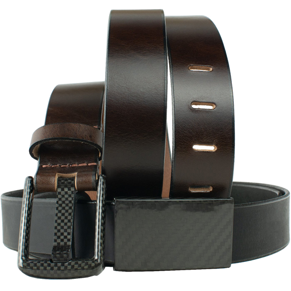 Zero Metal Belt Duo Carbon Fiber Leather Travel Belt
