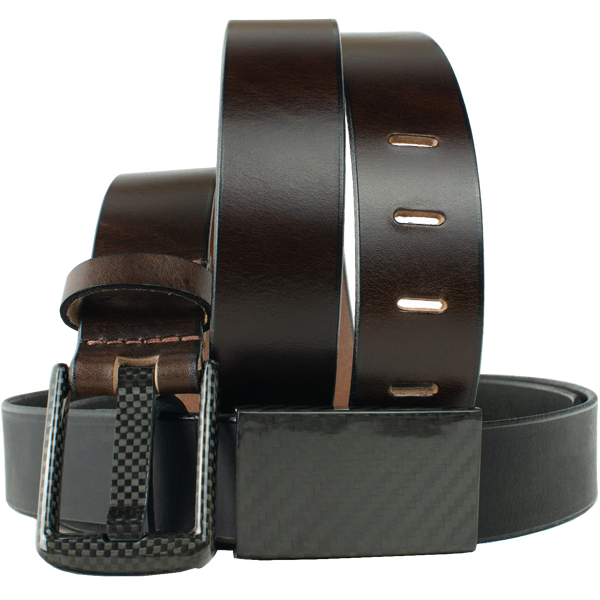 Zero Metal Belt Duo by Nickel Smart -  no metal, lightweight, TSA-friendly, brown and black leather