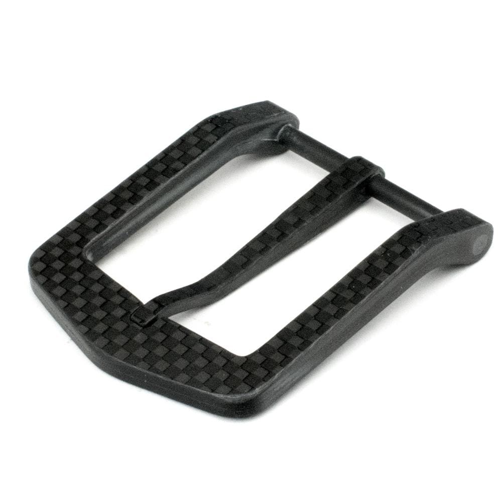 Carbon Fiber Pin Buckle 4.0 by Nickel Smart. Uniquely styled flat carbon buckle with single prong.